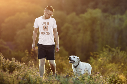 Life is Golden - Golden Retriever - TontikShop Köpek ve Kedi Sahipleri için Tişört Serisi - Komik Kedi Köpek Tişörtleri