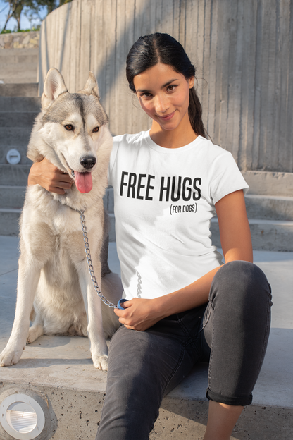 FREE HUGS (For Dogs) - TontikShop Köpek ve Kedi Sahipleri için Tişört Serisi - Komik Kedi Köpek Tişörtleri