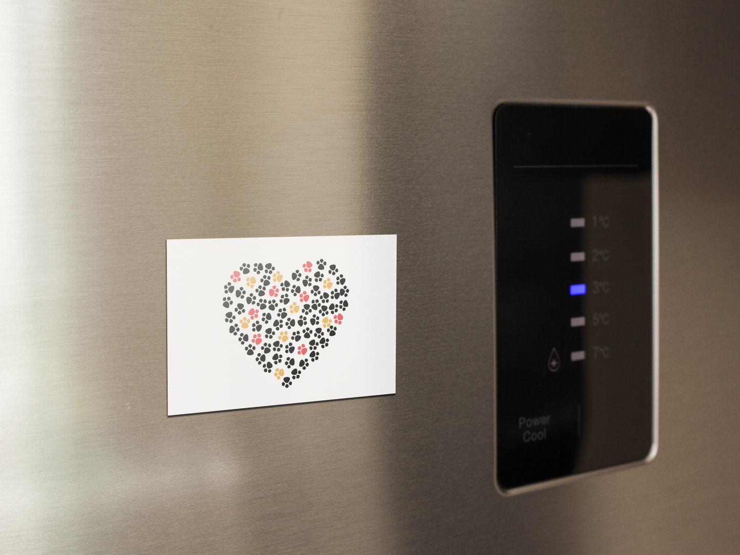Kalp Patiler / Kedi ve Köpek Severler için Özel Tasarım Buzdolabı Magneti