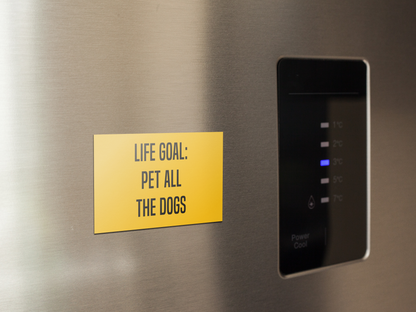 Hayat Amacım, Tüm Köpekleri Sahiplenmek / Kedi ve Köpek Severler için Özel Tasarım Buzdolabı Magneti